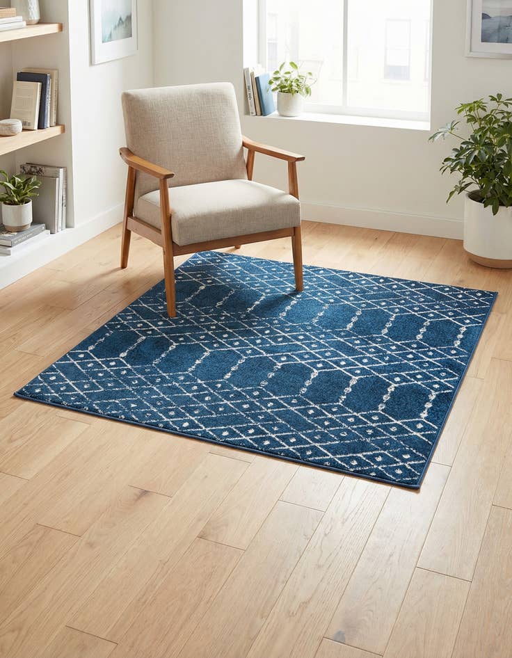 Detail image of 5' 3 x 5' 3 Paxon Trellis Square Rug