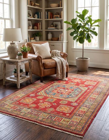 4' x 5' 11 Hand Knotted Kazak Rug