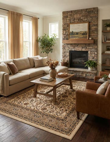 Ivory Yasmin Square Rug