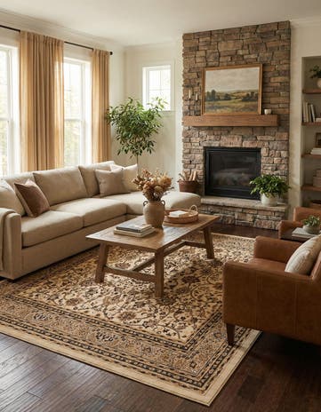 Ivory Yasmin Square Rug