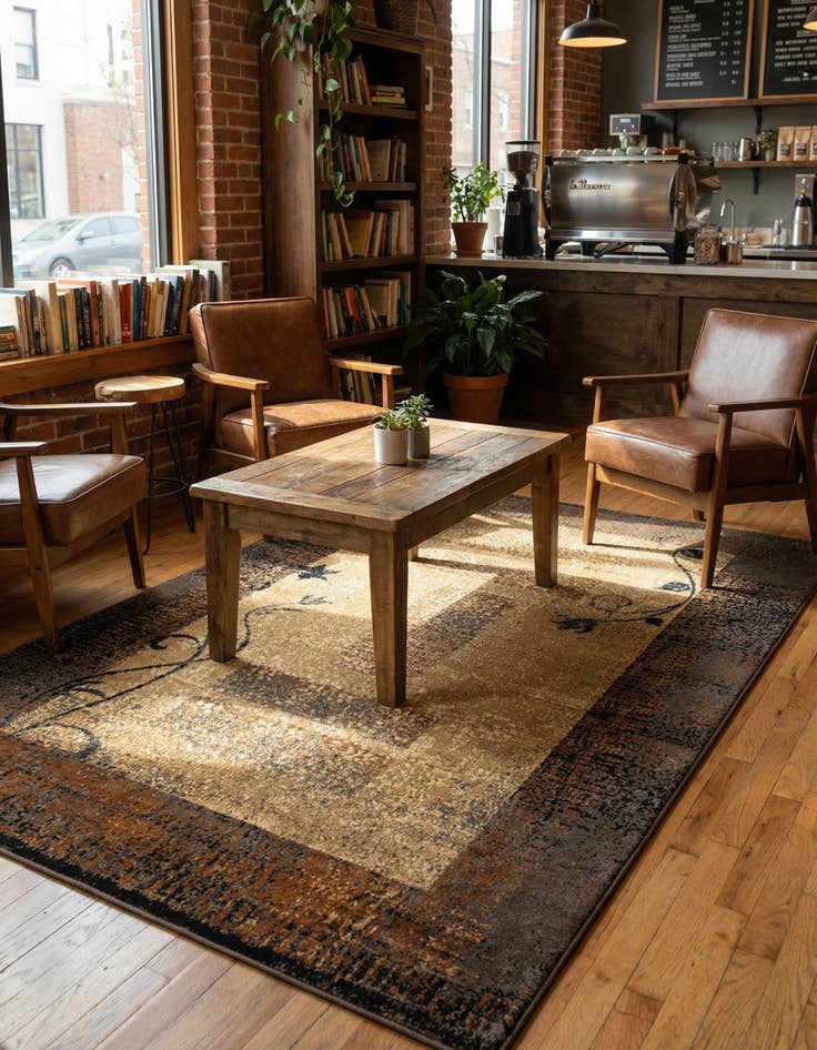 Detail image of 6' x 9' Coffee Shop Rug