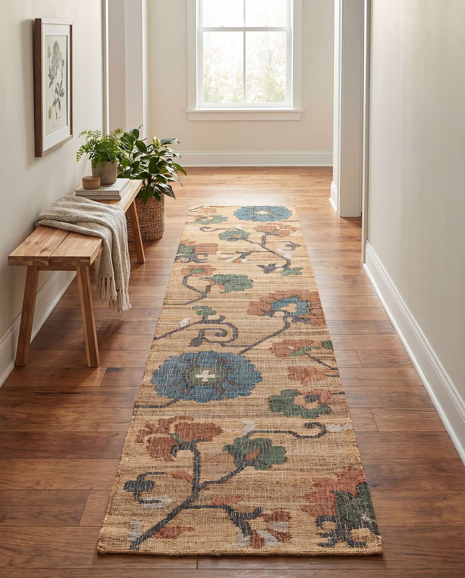 2' 7 x 12' Hand Woven Kala Handwoven Jute Runner Rug