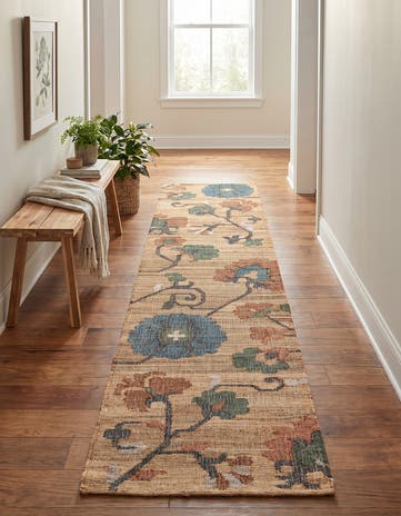 Hand Woven Kala Handwoven Jute Runner Rug