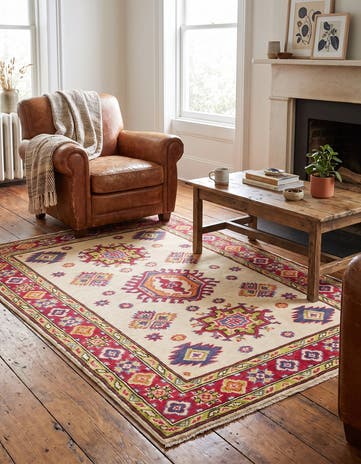 3' 2 x 4' 8 Hand Knotted Kazak Rug