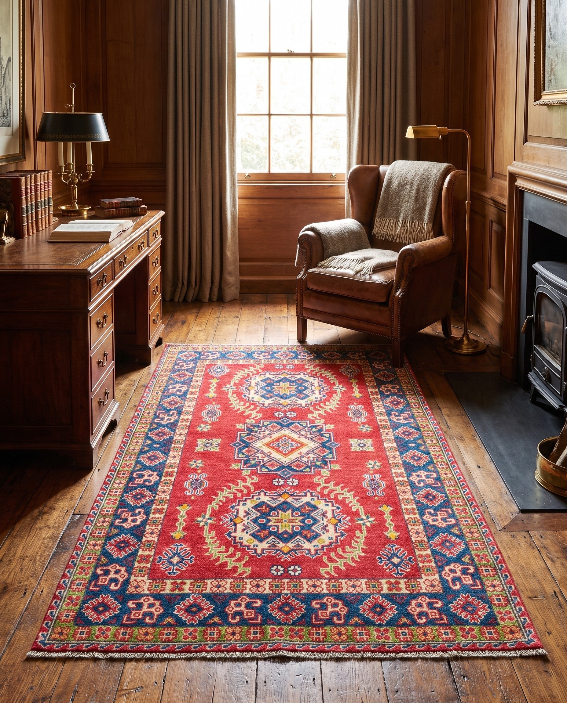 3' 4 x 5' 5 Hand Knotted Kazak Rug