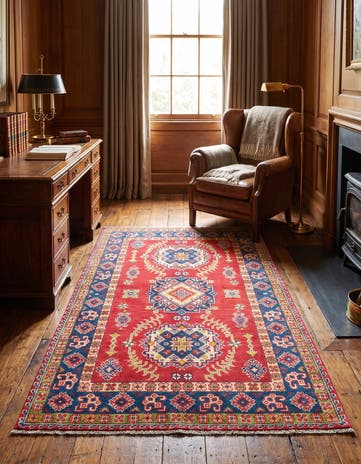 3' 4 x 5' 5 Hand Knotted Kazak Rug