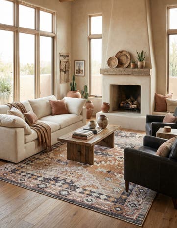 Khaki Gray Eco Southwestern Rug