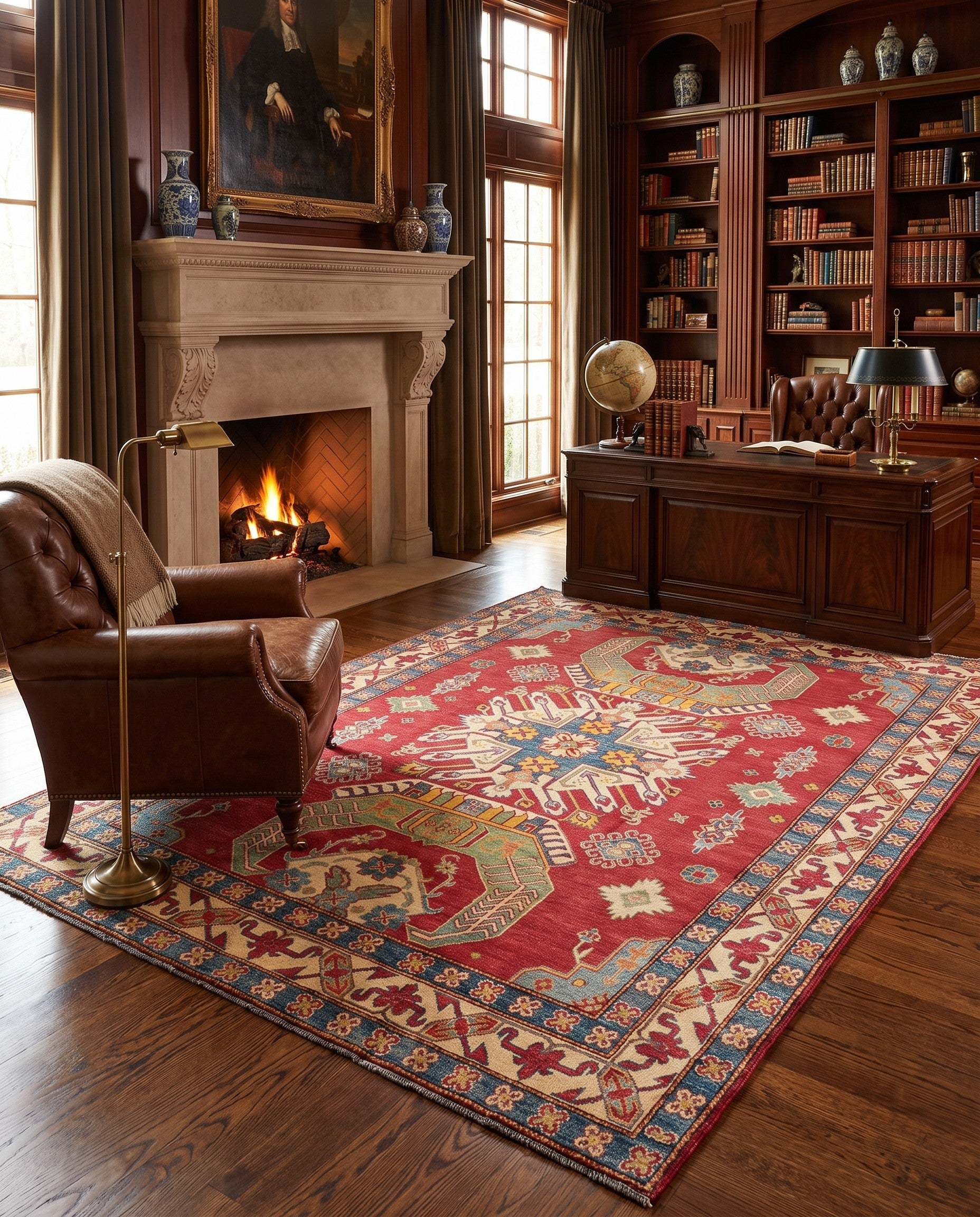 7' 3 x 10' 3 Hand Knotted Kazak Rug
