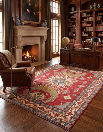 7' 3 x 10' 3 Hand Knotted Kazak Rug