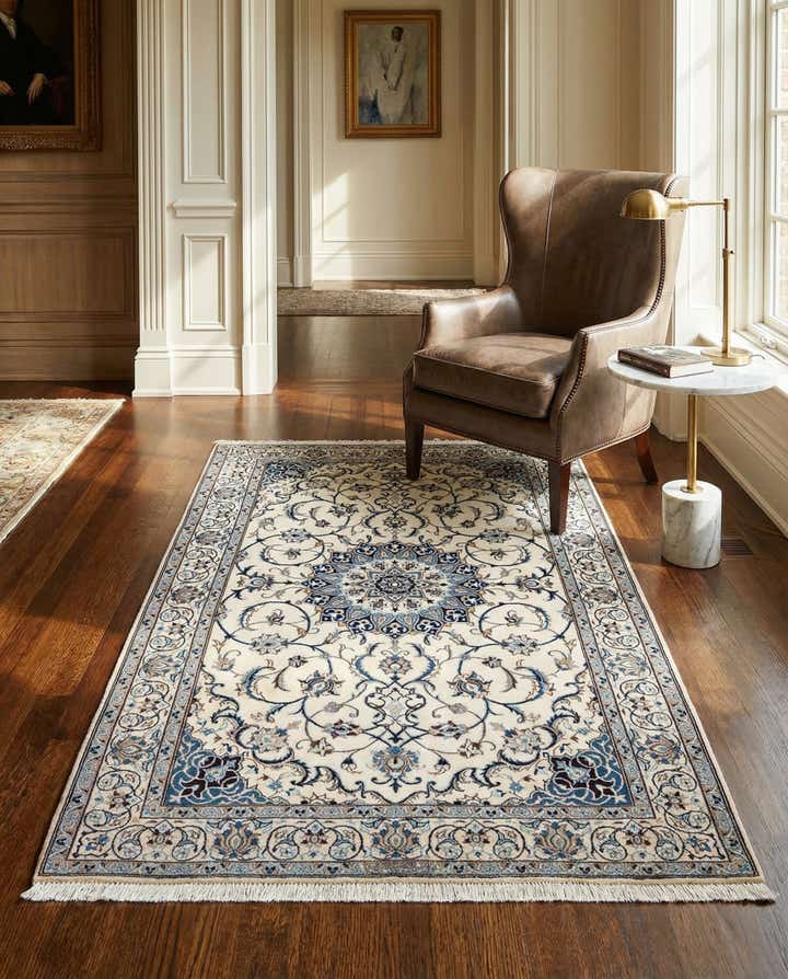3' 3 x 4' 8 Hand Knotted Nain Rug