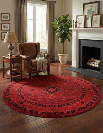 7' 10 x 7' 10 Bokhara Round Rug
