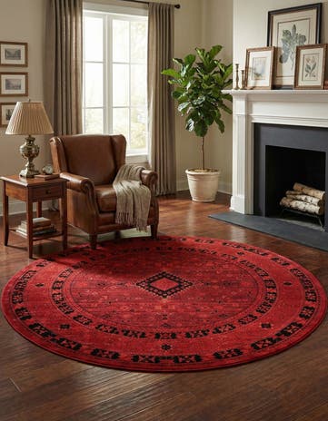 7' 10 x 7' 10 Bokhara Round Rug