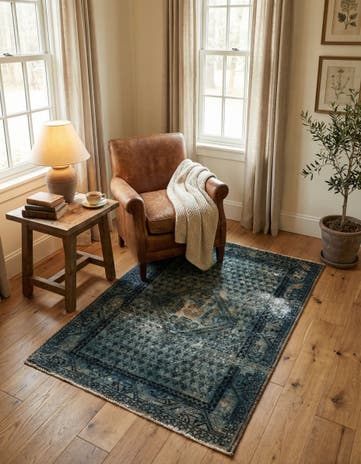 3' 5 x 4' 10 Hand Knotted Ultra Vintage Persian Wool Rug