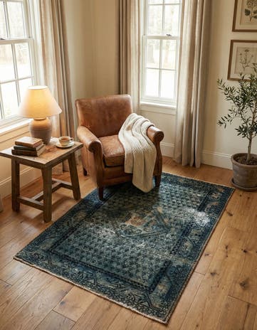 3' 5 x 4' 10 Hand Knotted Ultra Vintage Persian Wool Rug