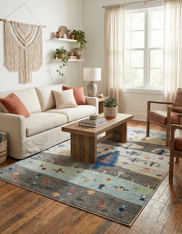 5' 3 x 8' Washable Vivid Rug