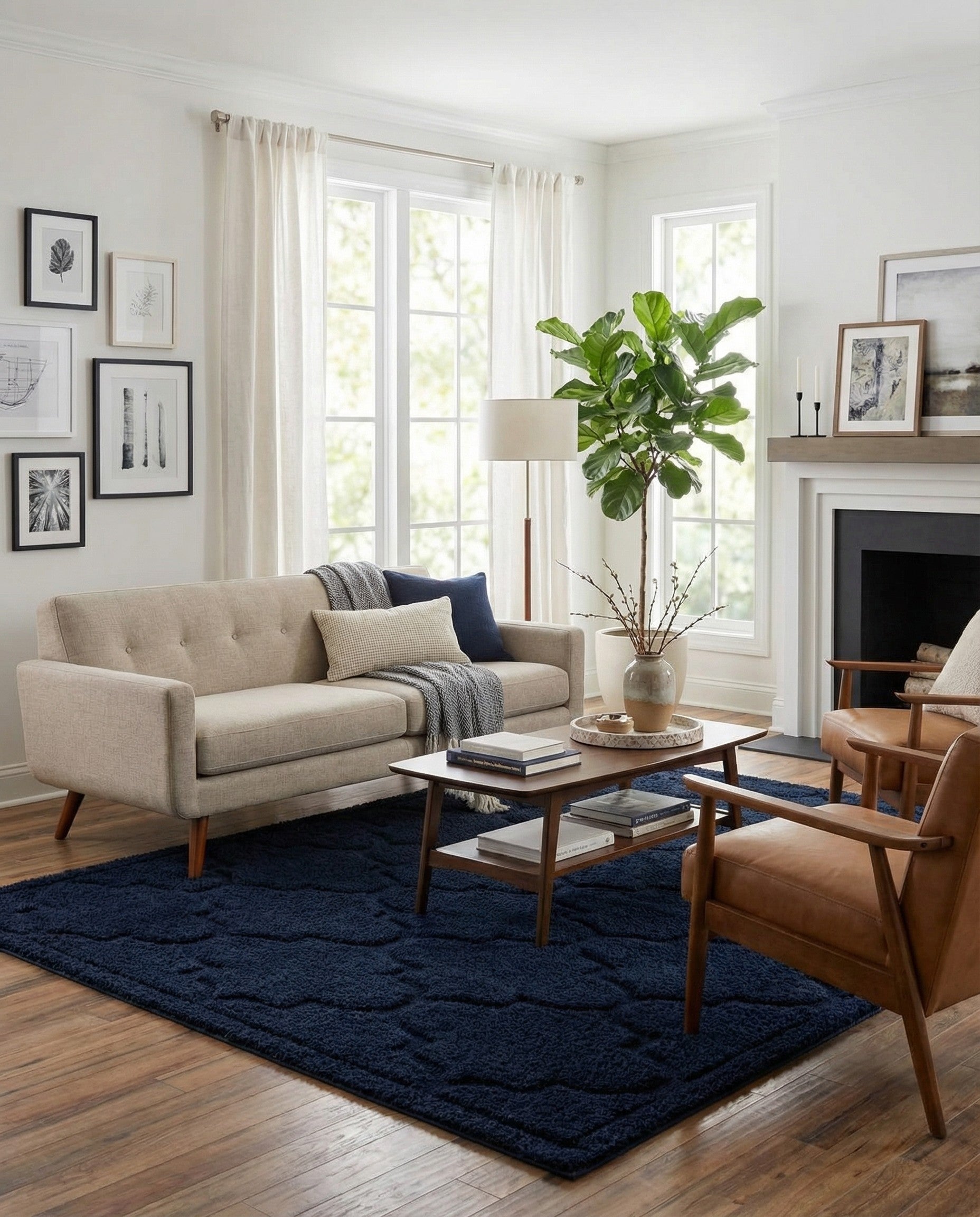 8' x 10' Lattice Shag Rug