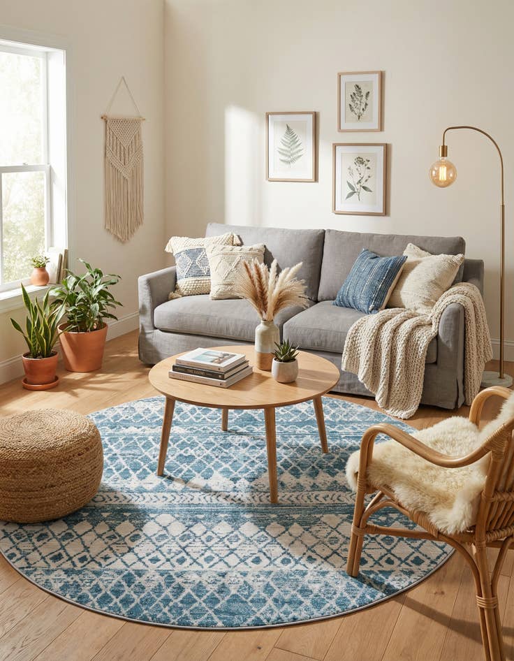 Detail image of 7' x 7' Leipzig Round Rug