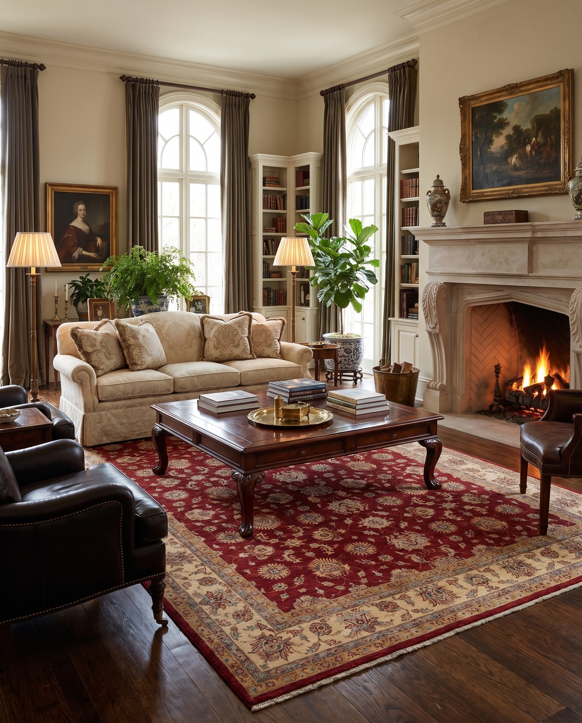 8' 4 x 11' 3 Hand Knotted Pershawar Ziegler Rug