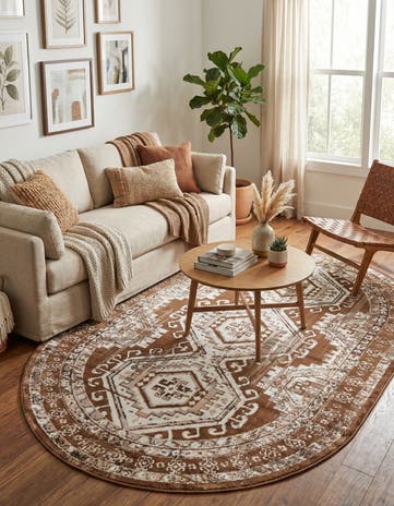 Brown Charlotte Oval Rug