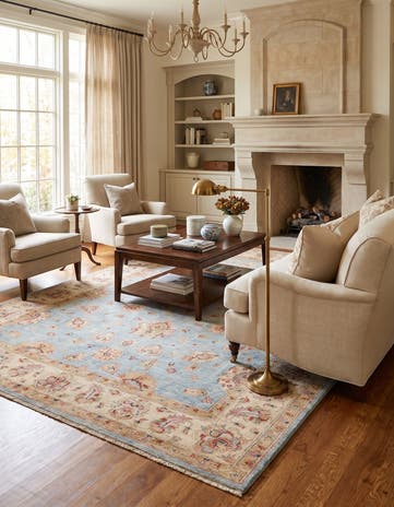5' 8 x 7' 8 Hand Knotted Ziegler Rug