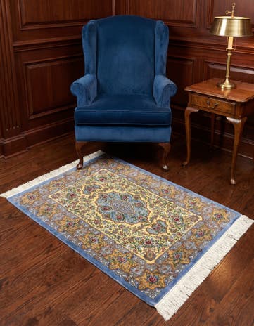 2' 8 x 3' 10 Ghom Silk Rug