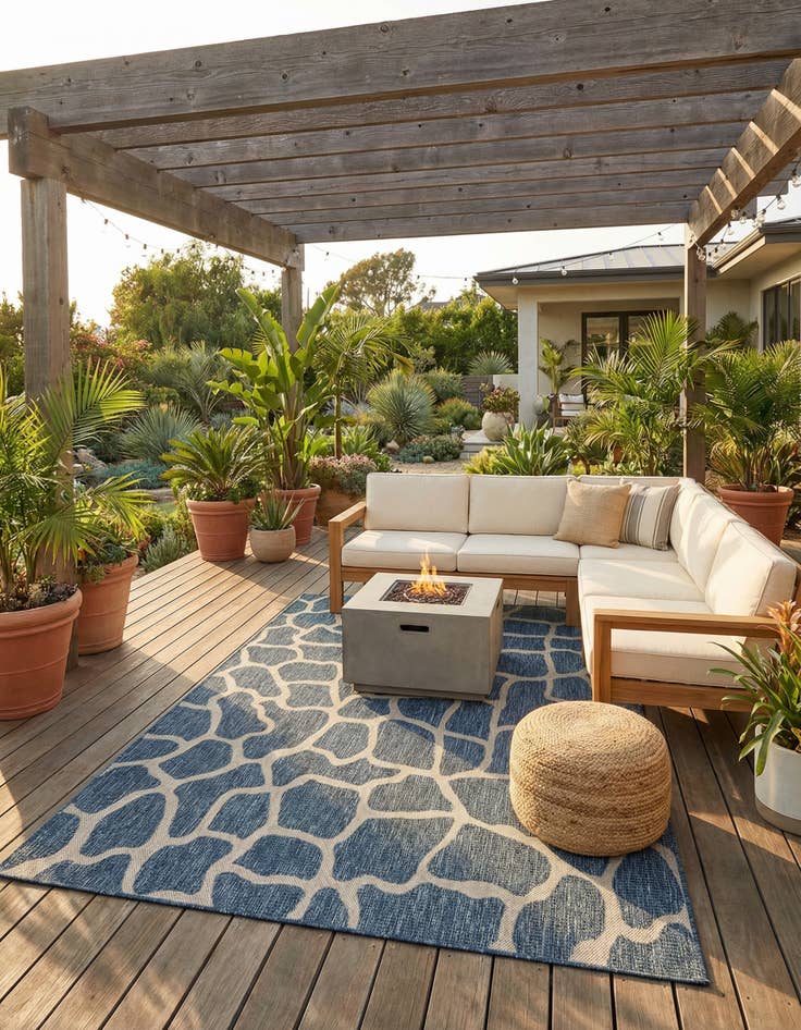 Detail image of 5' 3 x 8' Washable Safari Indoor / Outdoor Rug