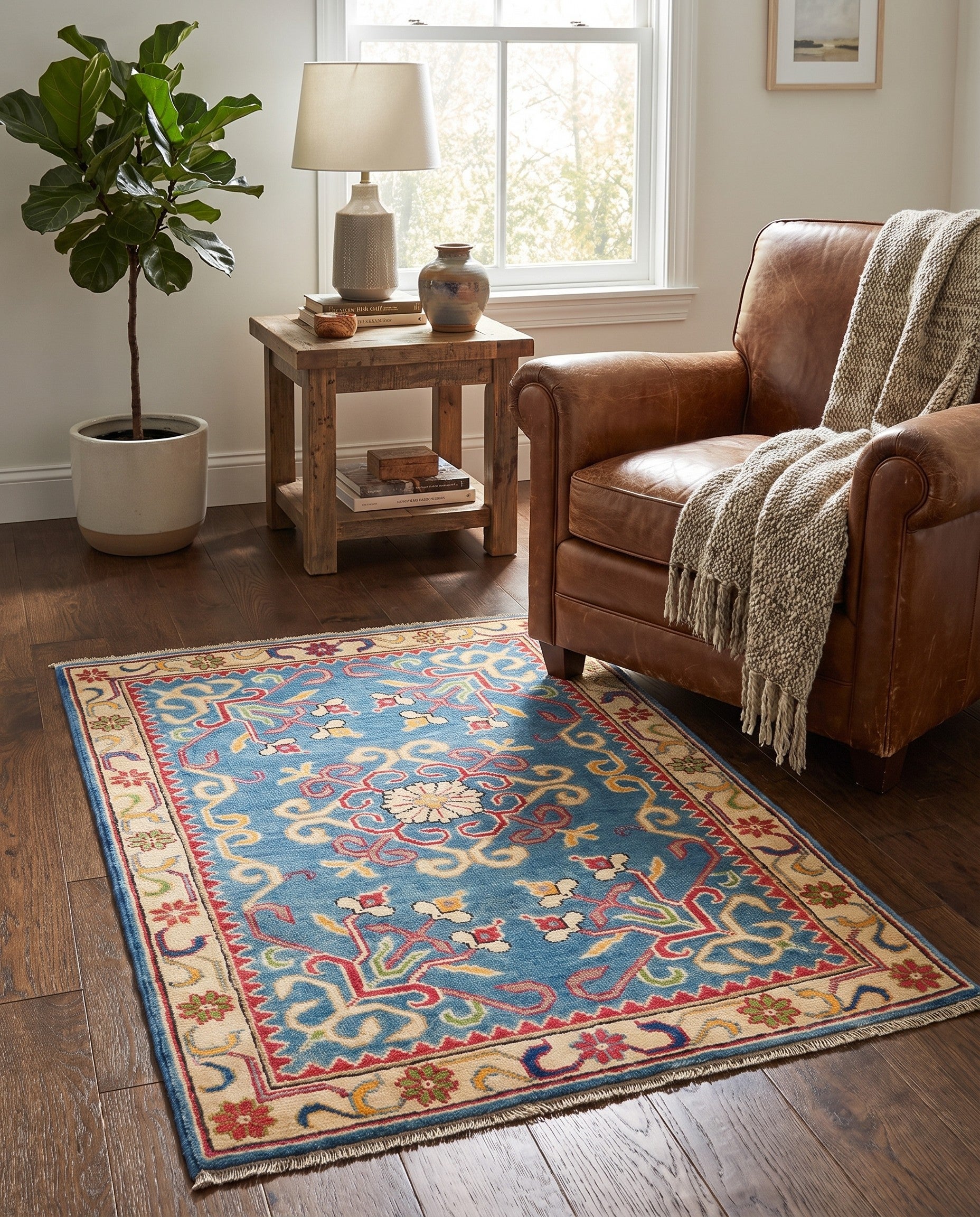 2' 8 x 4' 1 Hand Knotted Kazak Rug