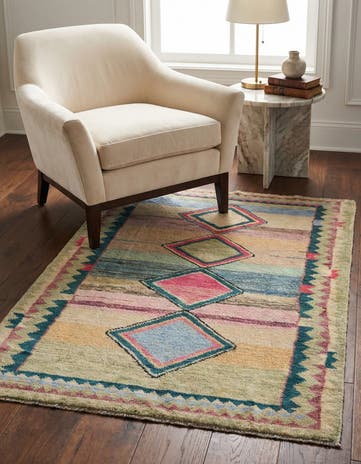 3' 3 x 5' Hand Knotted Oushak Wool Rug