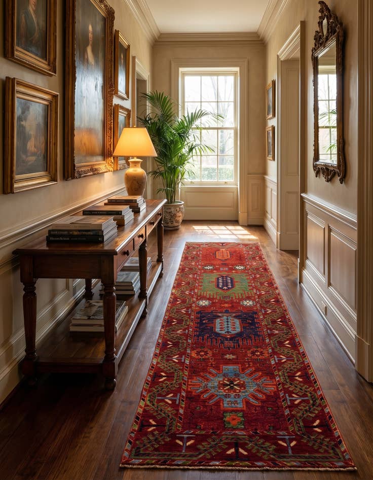 Detail image of 2' 6 x 9' 7 Hand Knotted Kazak Runner Rug