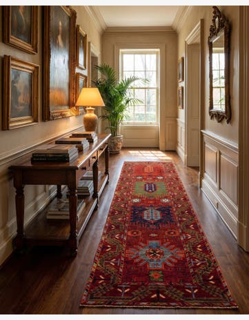 2' 6 x 9' 7 Hand Knotted Kazak Runner Rug