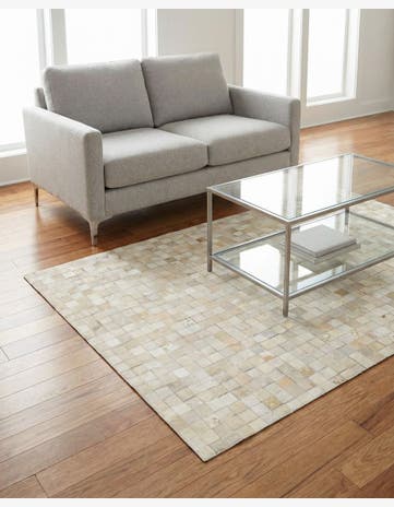 4' x 5' 7 Cowhide Stocks Rug
