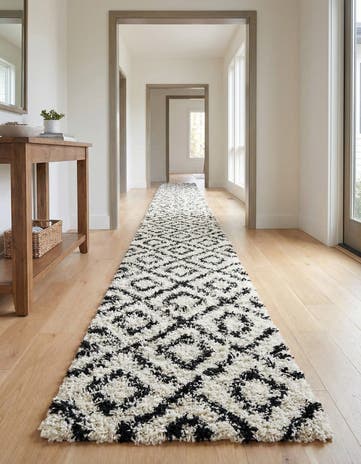 3' 3 x 16' 5 Lattice Shag Runner Rug