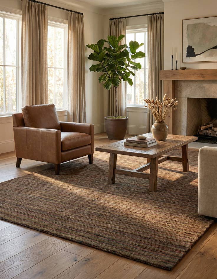 Detail image of 4' 11 x 8' Juma Wool Rug