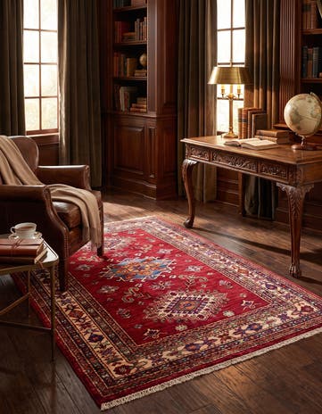 3' 4 x 5' 1 Hand Knotted Kazak Rug