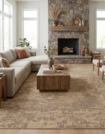 Natural Dunes Square Rug