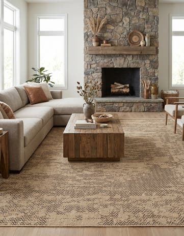 Natural Dunes Square Rug