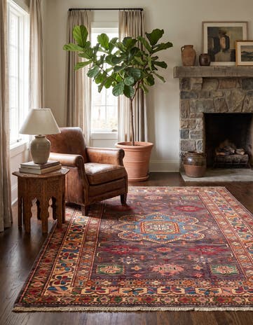 4' x 6' 1 Hand Knotted Kazak Rug