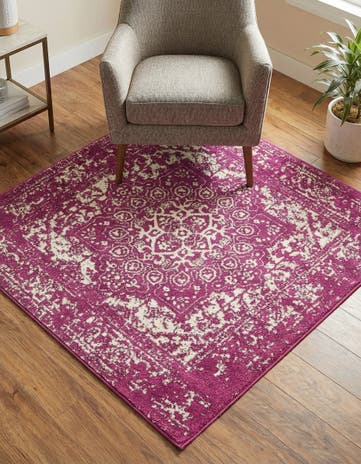 Purple Arlington Square Rug