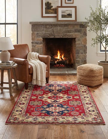 3' 11 x 5' 5 Hand Knotted Kazak Rug