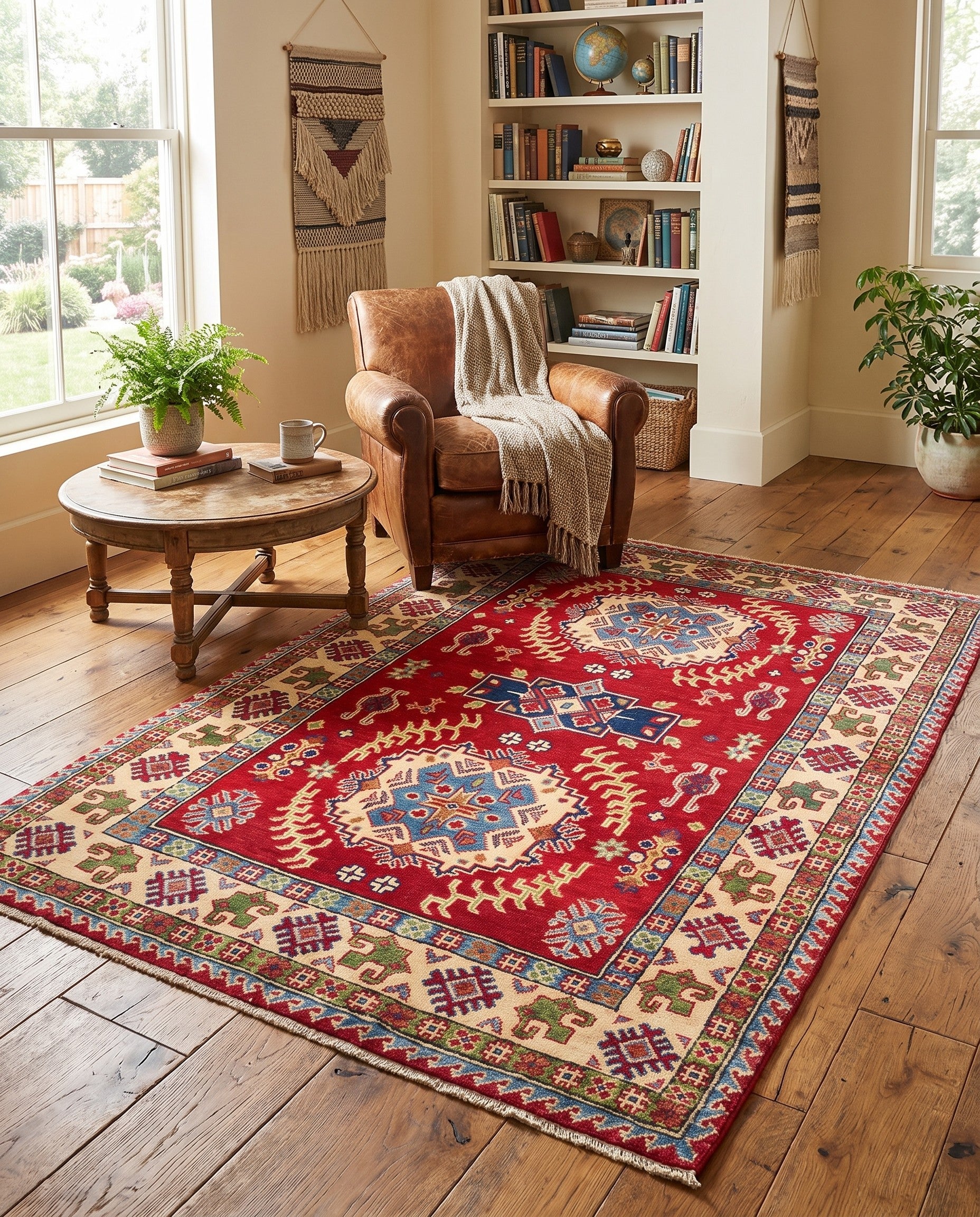 4' 1 x 6' 2 Hand Knotted Kazak Rug