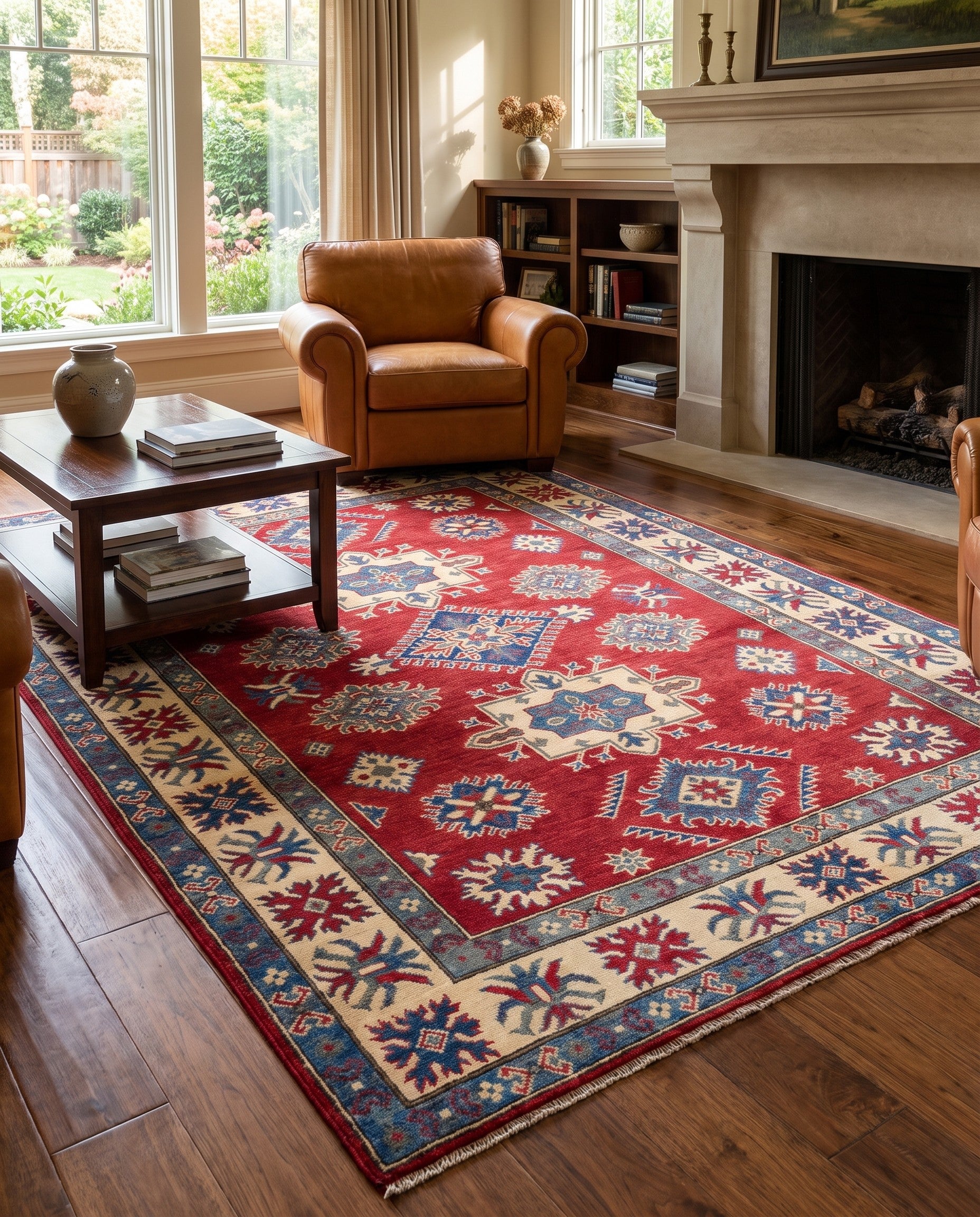 5' x 6' 11 Hand Knotted Kazak Rug