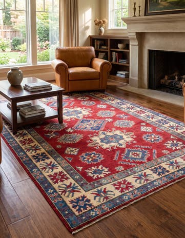 5' x 6' 11 Hand Knotted Kazak Rug