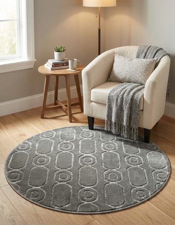 3' x 3' Vogue Geo Round Rug