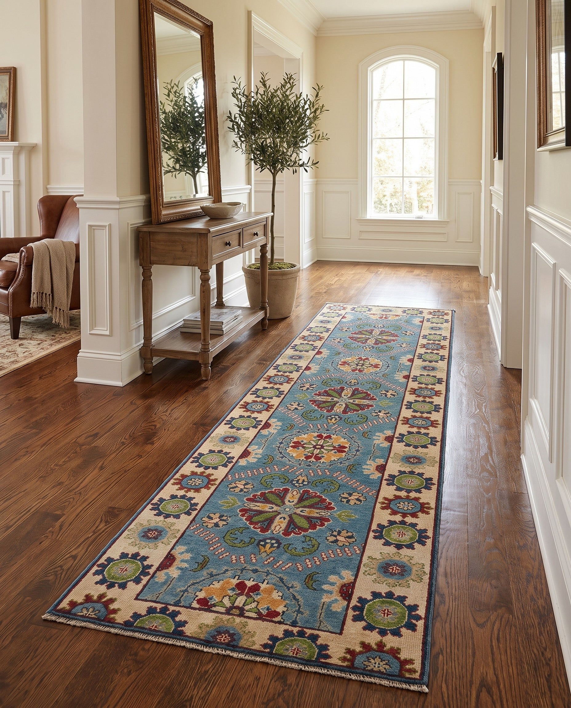 2' 9 x 9' 7 Hand Knotted Kazak Runner Rug