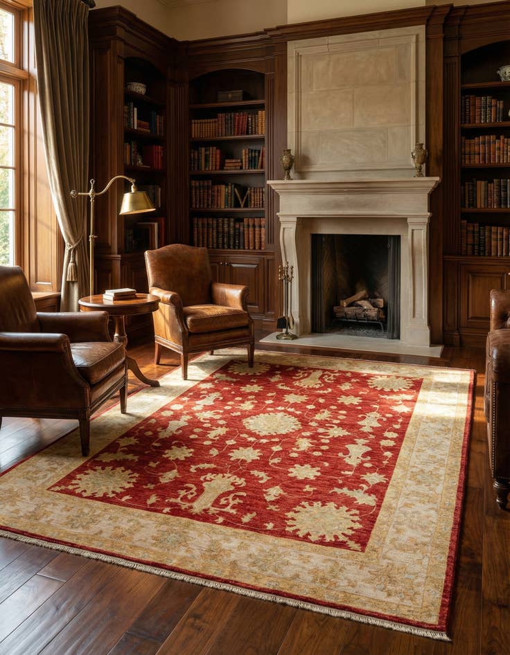 Detail image of 4' 11 x 6' 6 Kaizar Wool Rug