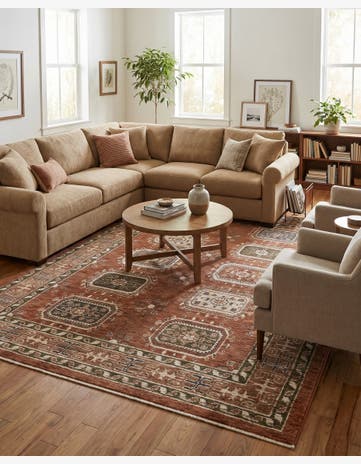 Terracotta Rust Red Grand Tradition Rug