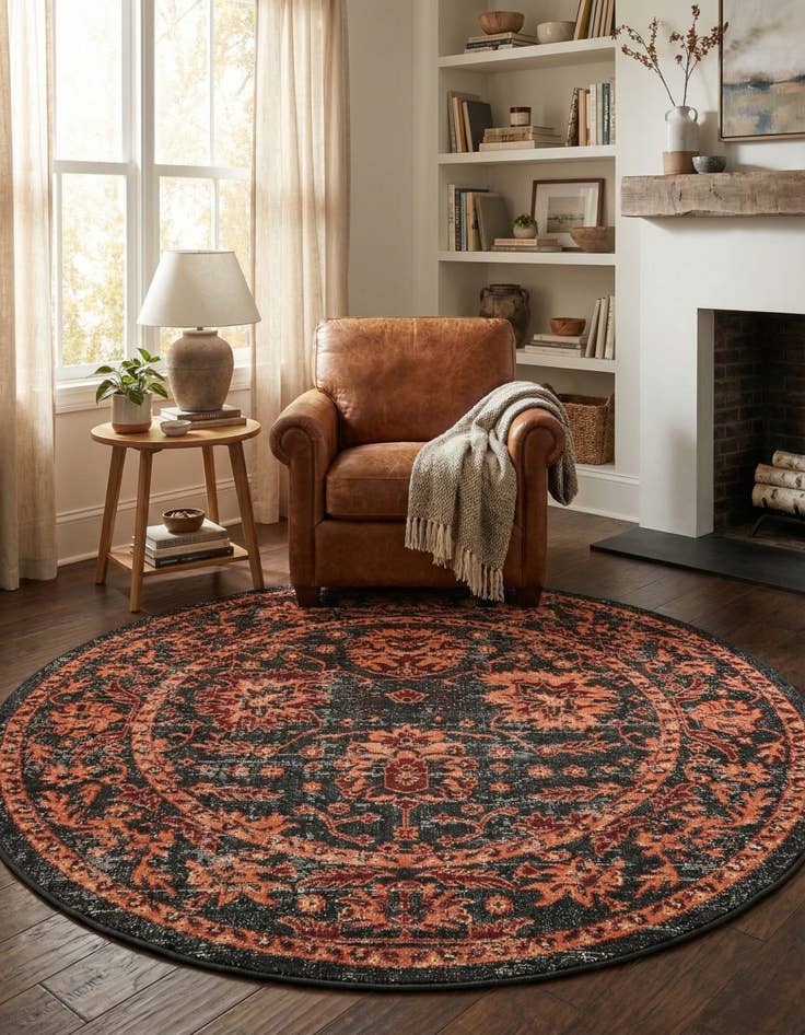 Detail image of 5' 3 x 5' 3 Lucerne Round Rug