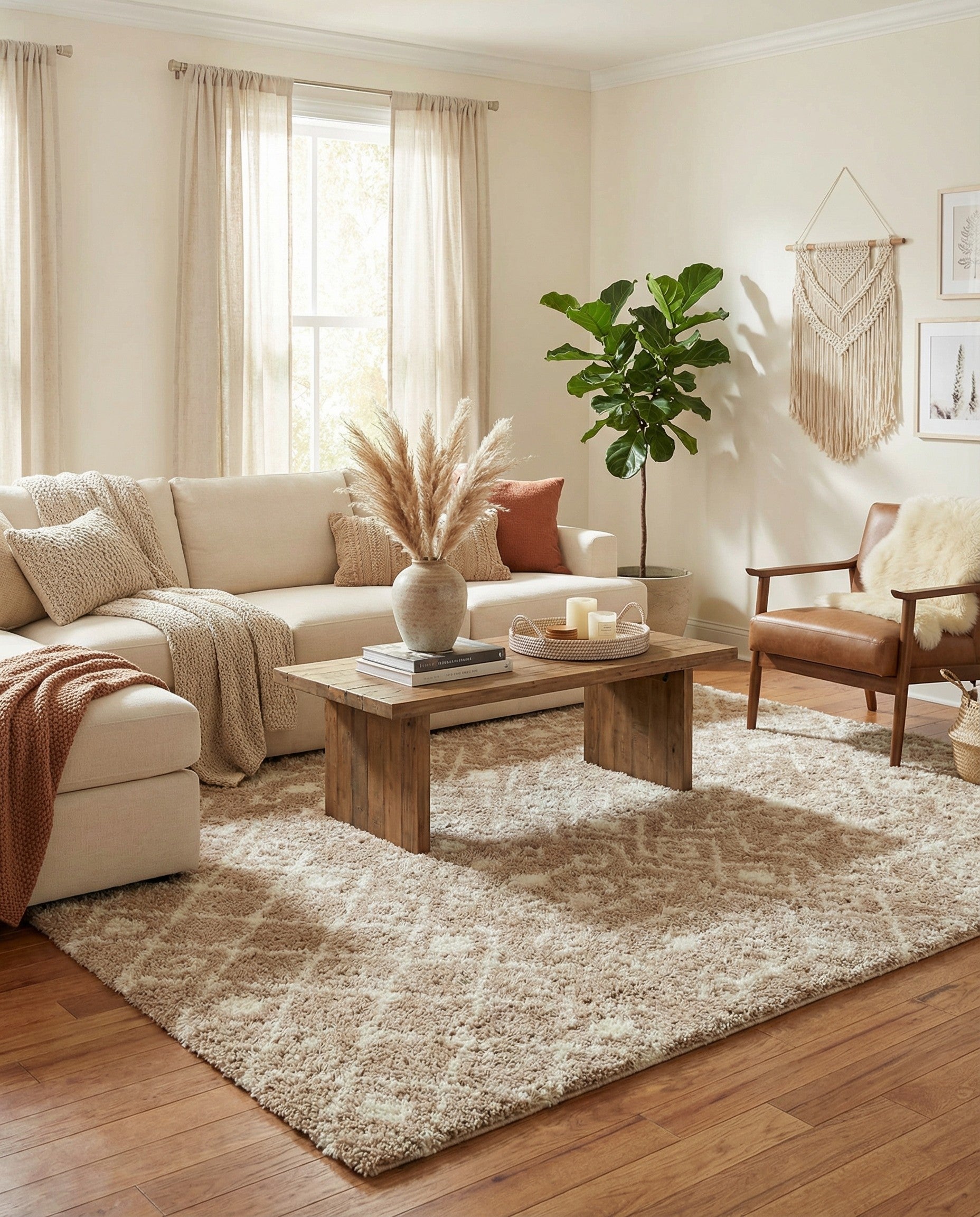 10' x 13' Moroccan Trellis Shag Rug