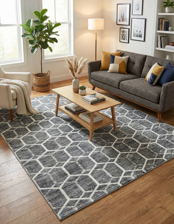 Detail image of 8' x 10' Lattice Trellis Rug