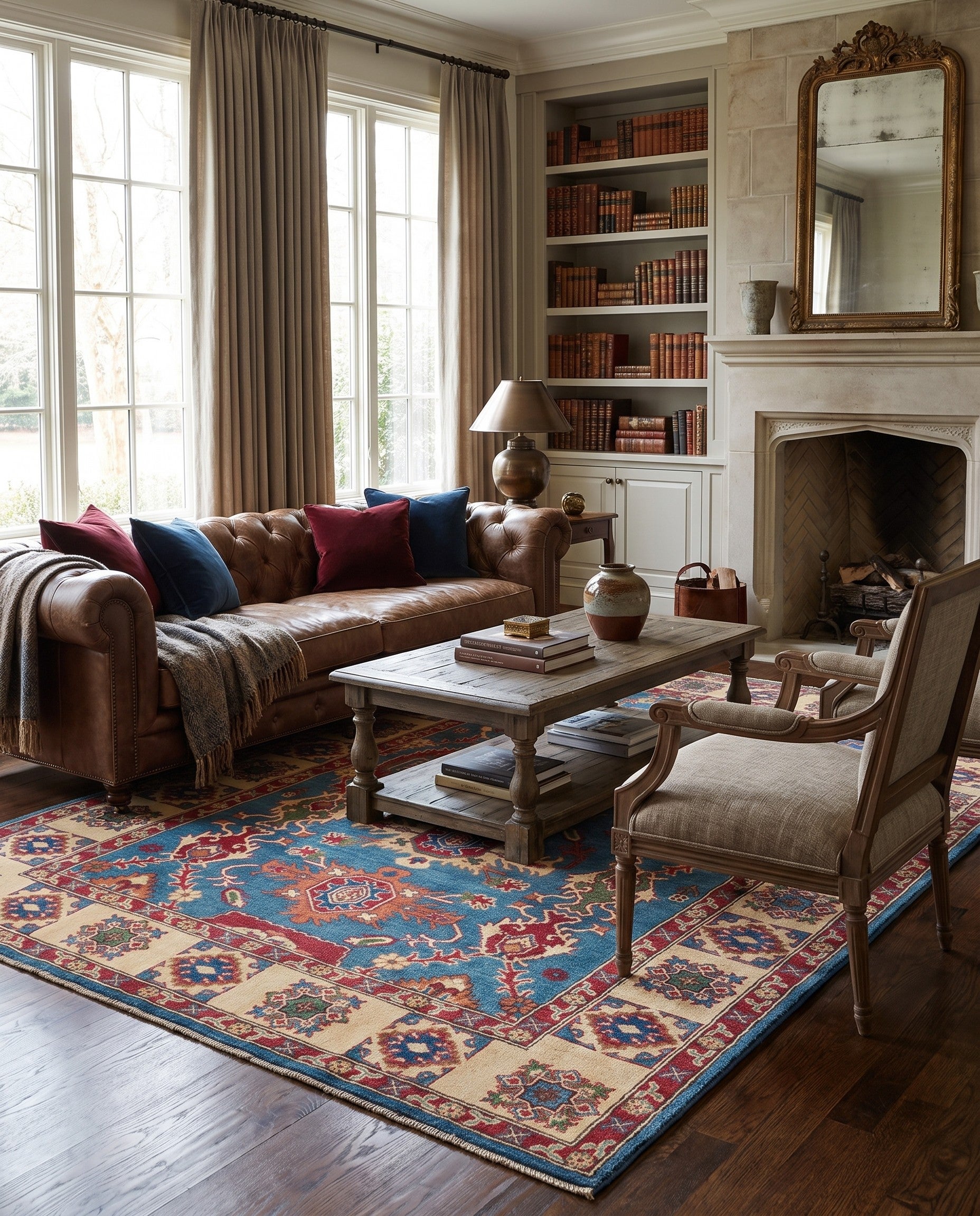 6' 3 x 8' 11 Hand Knotted Kazak Rug